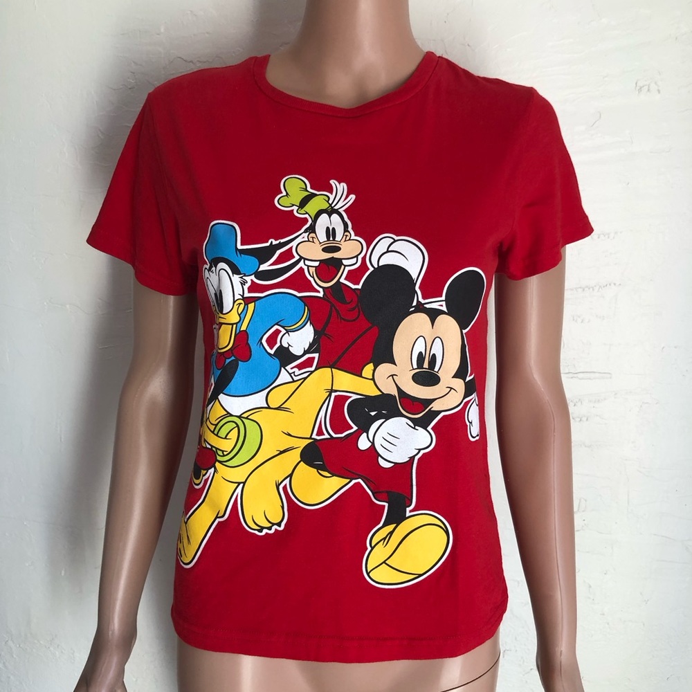 Disney Junior Size 10-12 Mickey Mouse And Friends Red T-Shirt Short Sleeves Tee
